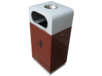 戶(hù)外黃色鋼制果皮箱HT-GX4260,鋼板,垃圾桶,歡迎,使用,ueditor,